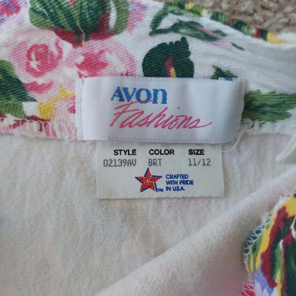Avon Fashions Vintage Floral Mini Skirt‎ USA Made NWT